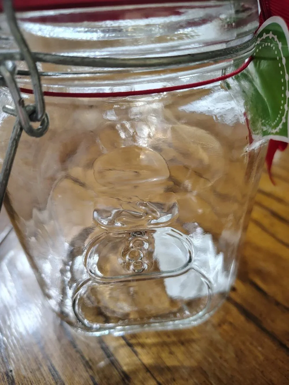 Vintage Anchor Hocking Mason Jar Lid with Clamp Snowman